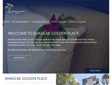 Tablet Screenshot of khaolakgoldenplace.com